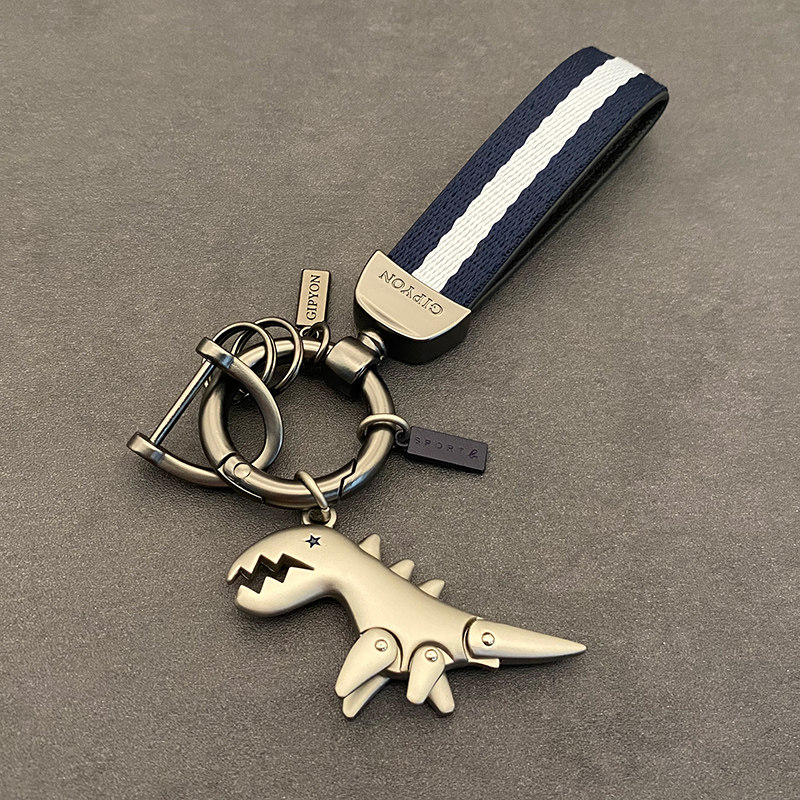 LVGEDETE Keychain Small Dinosaur Pendant Cute Car Key Chain Bag Ornament Gift Female Presbyopia Pendant