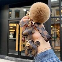 LVGEDETE car key chain pendant female personality giraffe key chain ring male and female couple bag pendant