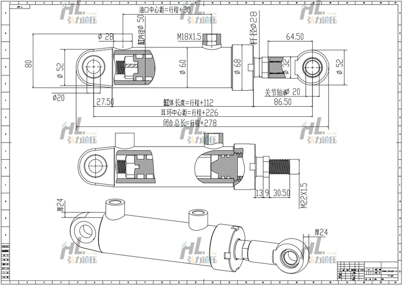 giá xy lanh thủy lực Xi lanh thủy lực hai chiều 3 tấn HSG 50 xi lanh dầu nâng nhỏ hàng đầu xi lanh thủy lực siêu nhỏ xi lanh thủy lực xilanh thủy lực 35 tấn xi lanh thuy luc mini