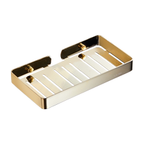 Xisen Bathroom Golden Bathroom Shelf Soap Dish 304 Stainless Steel Soap Dish Drain Bathroom Pendant Soap Net