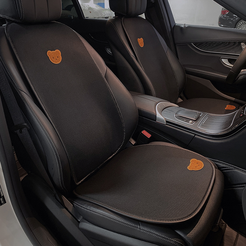 Car Cushions All Season Versatile Single Sheet Cute Cartoon Ice Silk Seat Cushion Mesh Red?Chair cushion for three sets of summer cool mat