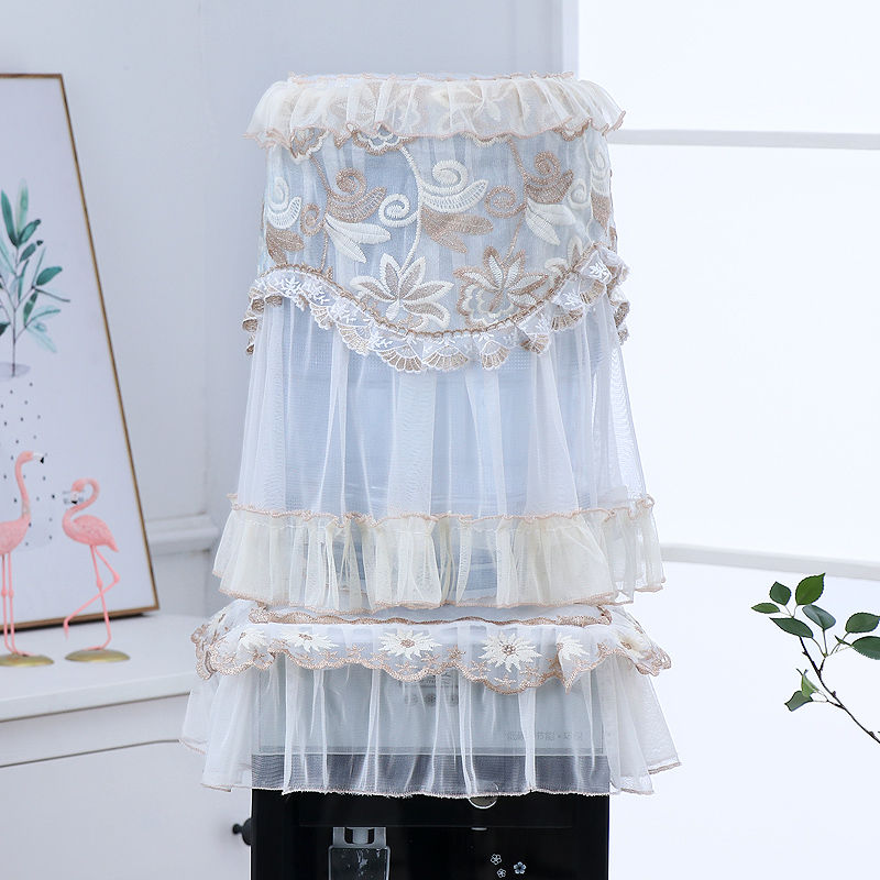 Water dispenser cover Simple modern dust cover cover cloth bucket cover Nordic household living room Lace fabric round cover