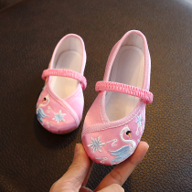 Chinese style Hanfu shoes old Beijing children handmade cloth shoes girls Chinese style costume performance dance embroidery childrens shoes