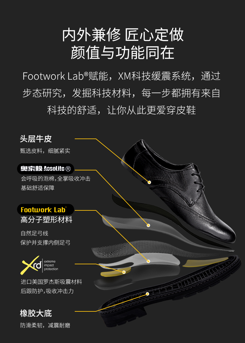 sinmec 智能AI测量 手工定制皮鞋 头层牛皮鞋面+猪皮内里 图8