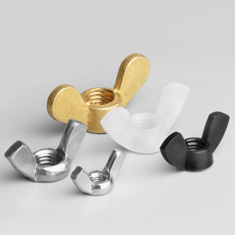 304 stainless steel butterfly nut copper hand screwed screw cap sheep angle meta-treasure dish screw cap M3M4M5M6M8M10M12