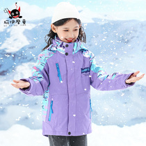  Girls  stormtrooper three-in-one detachable childrens velvet thickened jacket 2021 new middle and large childrens autumn and winter clothing trend