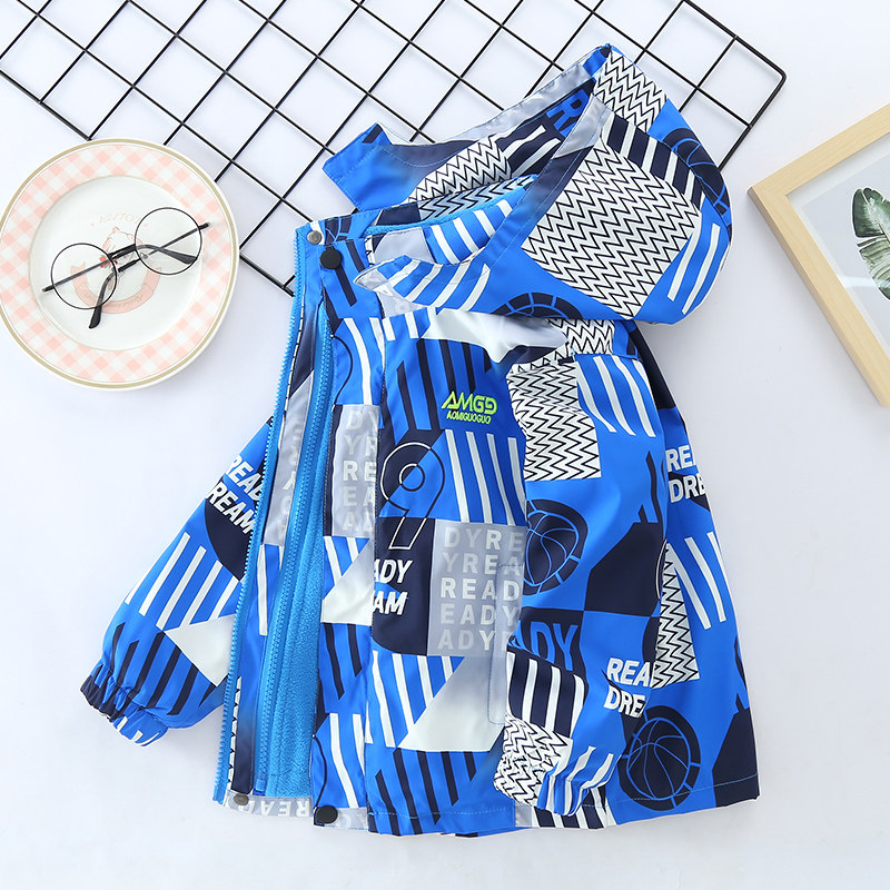 Boy sports submachine clothes Three-in-one detachable 2022 Spring and autumn clothes new children Cavet jacket Two sets of damp