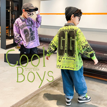 Boy Clothing Boy Sweatshirt Spring Autumn Children Long Sleeves T-shirt Undershirt Boy CUHK Boy 2022 New Ocean Collars T