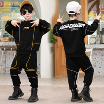 Boys  sports suit 2021 autumn new Zhongda childrens spring and autumn handsome sweater childrens trousers two-piece Korean version