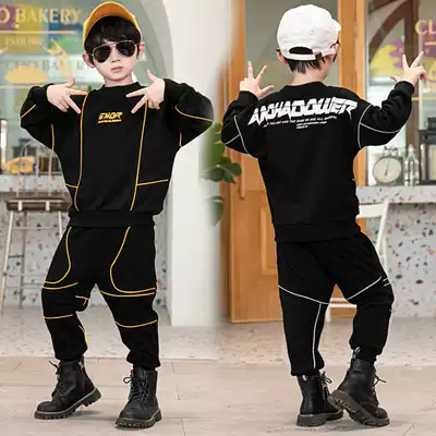Boys' sports suit 2021 autumn new middle-aged children's spring and autumn handsome clothes children's trousers two-piece Korean version
