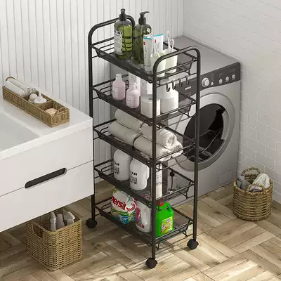 Powder room shelf bathroom trolley storage shelf toilet floor multi-level toilet cosmetics shelf