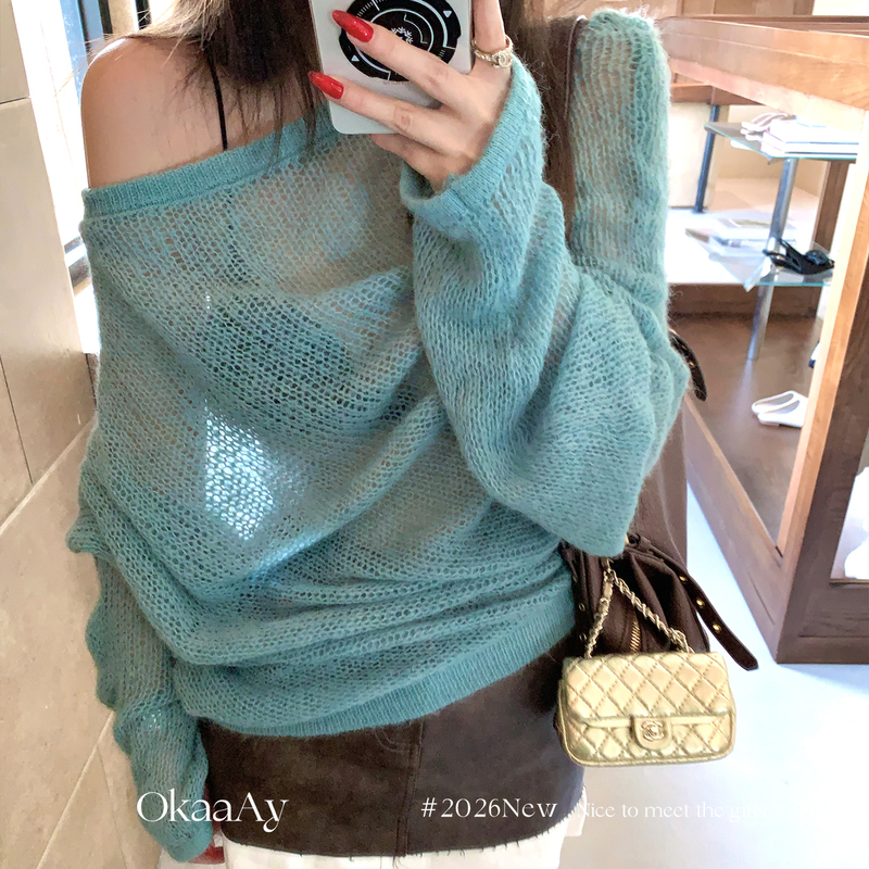 In Stock: Zero-Pressure Paper-Thin Wool Knit Top for Women, Autumn, Lazy and Relaxed Style, Loose Fit In Stock: Zero-Pressure Paper-Thin Wool Knit Top for Women, Autumn, Lazy and Relaxed Style, Loose Fit