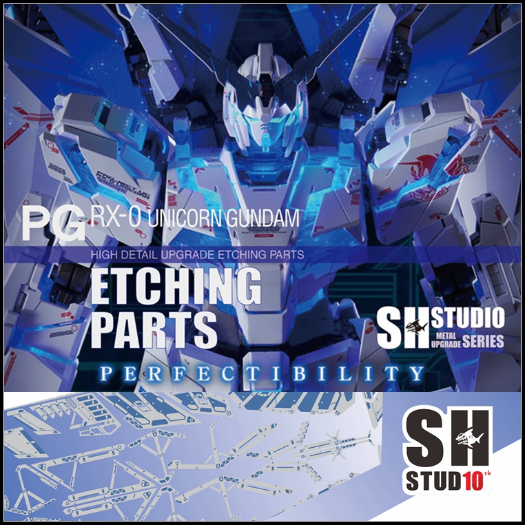 Sh Studio Pg 1/60 Full Set Sacred Unicorn Special Metal Etched Parts Modification Kit