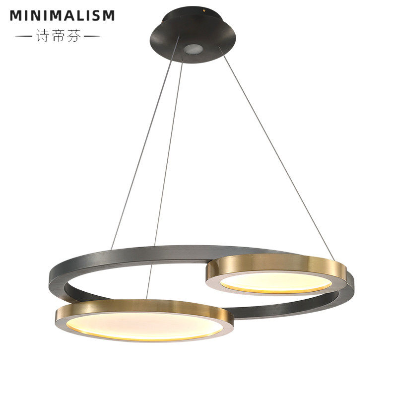 Nordic Light Lavish Rear Modern Stainless Steel Dining Room Chandeliers Living-room Bedroom Office LED Designer Creative Soft Dress