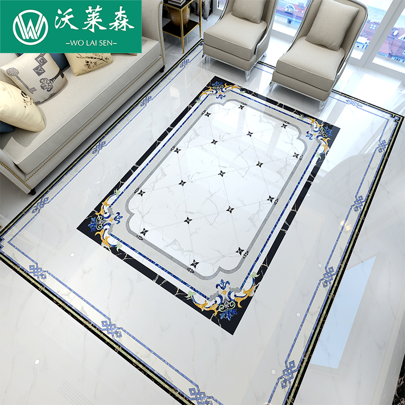 Living room mosaic tile tile corridor dining room gilded infinite puzzle imitation waterknife core floor tile