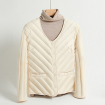 Down liner womens slim body light and warm with coat White Goose Down jacket short models in autumn and winter