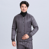 Autumn and winter New down liner men warm inside wear bottom home down long sleeve jacket white duck down jacket