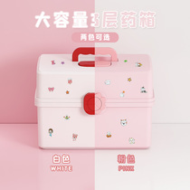 Medicine box Family large-capacity household childrens first aid medicine box full set of emergency medical medicine storage small medicine box