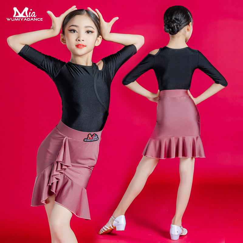 Summer children's professional practice clothes Latin dance practice suit performance clothes dance clothes children's Latin dance practice clothes female