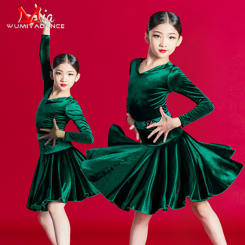 Lolita Autumn Winter Girls' Art Examination Exam Big Swing Dress Suit Play in Latin Dance Professional Competition Stipulation Suit