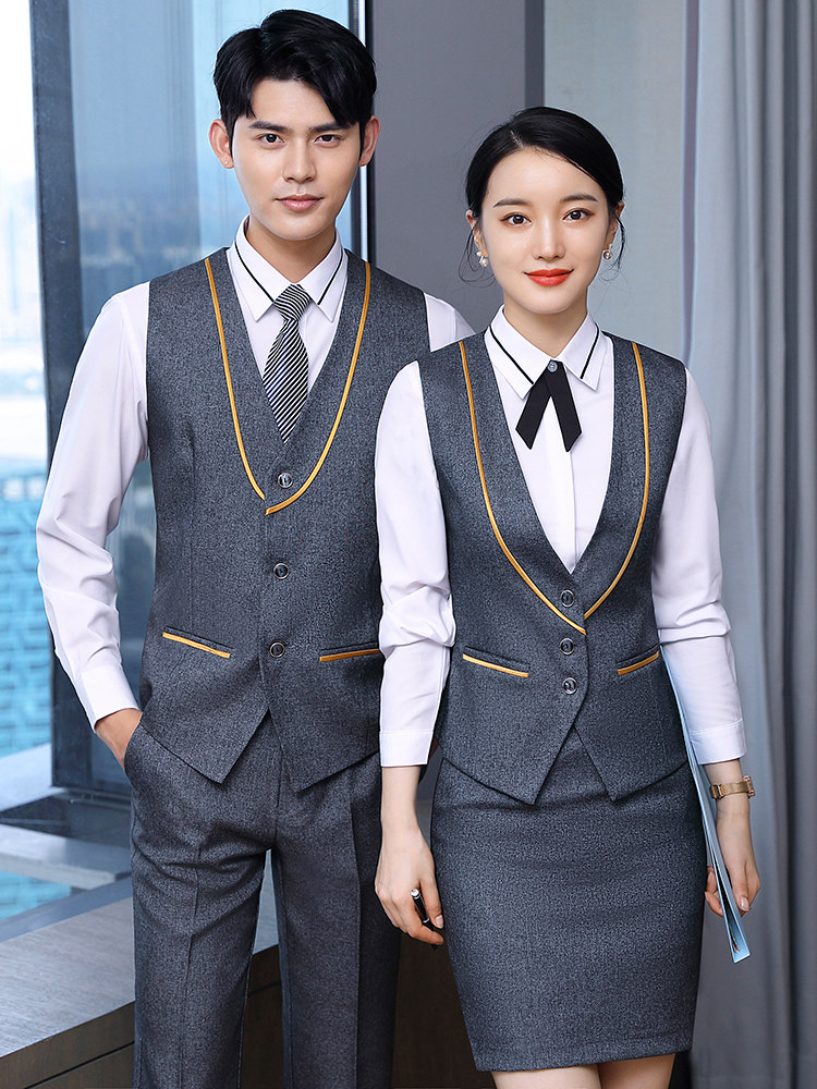 Professional Horse Chia Suit Female Flight Attendant Uniformed Hotel Receptician KTV Cashier Waitress Work Clothes Autumn Winter-Taobao