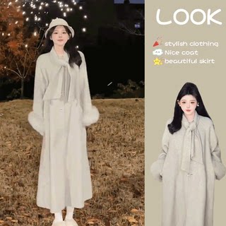 Корейский стиль, модная высококачественная шерстяная верхняя одежда, женская зимняя новинка 2025 года, теплая и утолщенная длинная шерстяная верхняя одежда