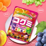 UHA Youha Japan Imported Rubber QQ сахар 4 виды фруктов, яблочный зеленый фиолетовый виноградный апельсиновый аромат.