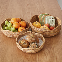 Vietnamese Rattan fruit basket Fruit Basket Living Room Chinese Fruits Pan Snack Candy Containing basket Bread Basket buns buns