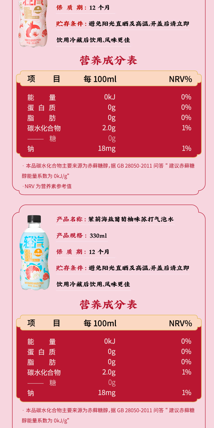 bestinme轻汽  苹果荔枝多口味饮料330ml*12瓶 图6