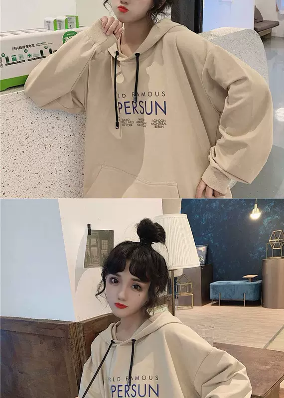 Áo hoodie nữ 2020 Nữ sinh Hàn Quốc buông lỏng bf lười gió mỏng mùa xuân và áo khoác mùa thu trong mùa tựu trường - Áo len