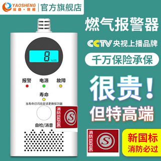 Gas Alarm for Kitchen, Household Gas, Liquefied Gas, Natural Gas, Combustible Gas Leak Alarm, Catering and Commercial Use