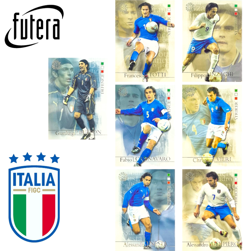 Soccer Star Cards Italy Buffon Inzaghi Cannavaro Totti Nesta 2004 Futera