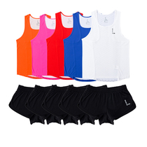 Zero resistance marathon vest sports suit sleeveless summer quick-drying tight training suit running suit customized for men and women