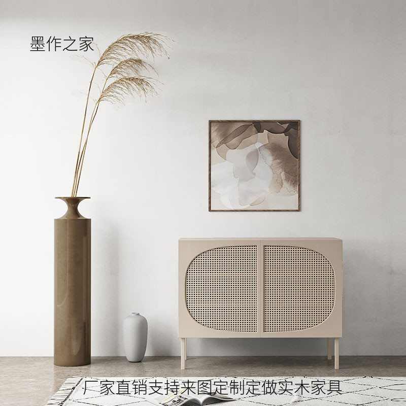 Nordic Door Door Balcony Locker Meal Cabinet Simple Modern Solid Wood Shoe Cabinet customized