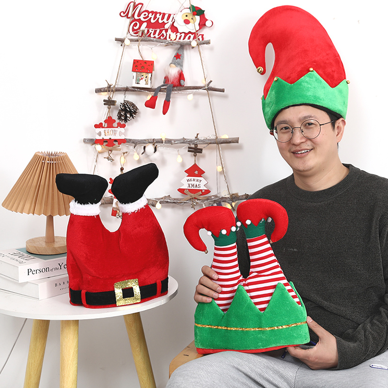 Christmas Decorations Adults Christmas Hats Cartoon Santa men and women Children's hats Gift creative hanging decorations-Taobao