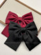 Cui Shang Black Bow Hair Clip High-End Satin Back-Of-Head Spring Hairpin Internet Celebrity High-End Hair Accessory for Women