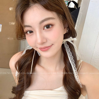 Ballet-Style Bow Ribbon Hairpin, Braided Hair, High-End Duckbill Clip, Hair Accessory, Double Ponytail Ribbon Hair Accessory for Women