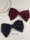 Three-Dimensional Non-Deformable Black Bow Hairpin for Women, Korean Style Hair Accessory, Spring Clip, Three-Layer Satin Hair Accessory