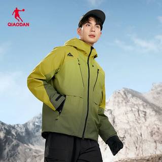 乔丹御山膜三合一户外冲锋衣冬季防风保暖羽绒内胆防泼水风衣男