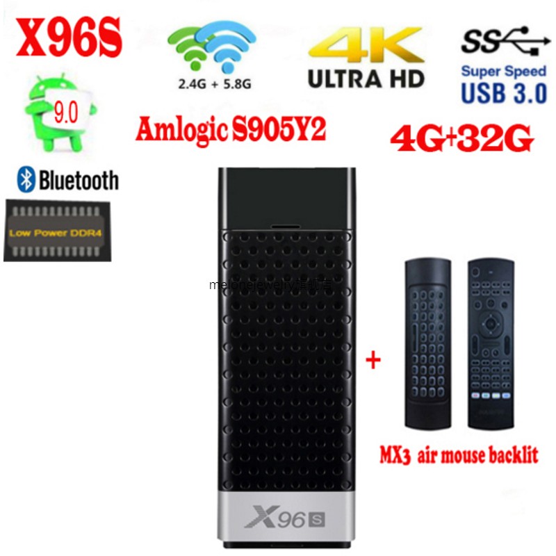 32G&MX3&&backlitS   tv   stick   android   9.0   amlogic   s905Y2   H.265   2.4 / 5G   WIFI   Blue