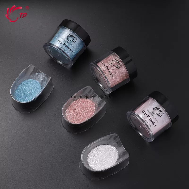 [P 10Pcs Dip Powder лучи акриловый цветной маникюр порошок французский стиль]