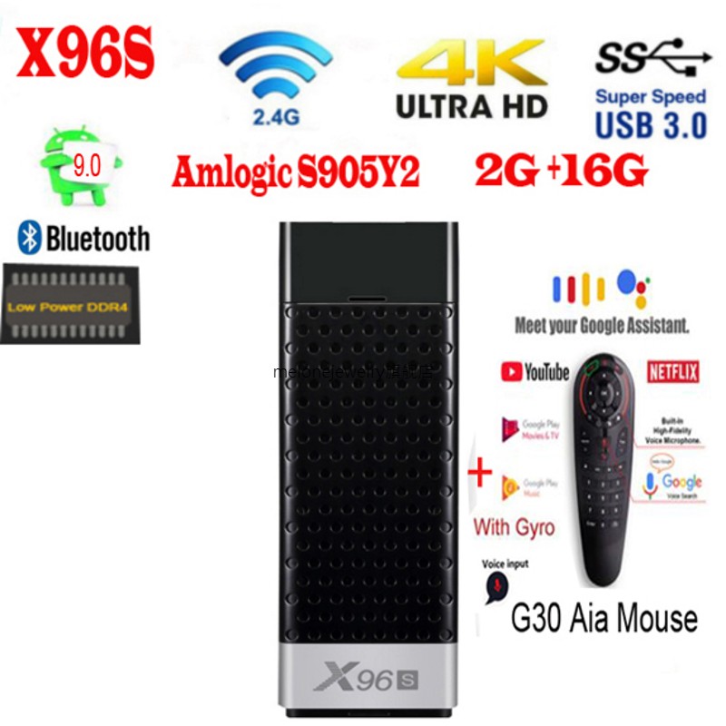 16G&G30S   tv   stick   android   9.0   amlogic   s905Y2   H.265   2.4 / 5G   WIFI   Blue