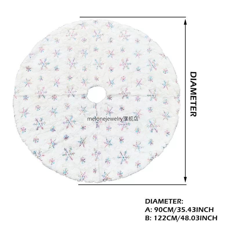 M 90/122CM White Flannel Christmas Tree Ski