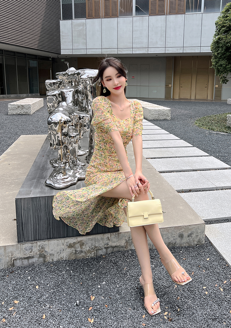 C3773 1910K VÁY ĐẦM LIỀN THÂN DÁNG DÀI NỮ RUUREAG MÙA HÈ PHỤC CỔ CỔ ĐIỂN HỌA TIẾT HOA THỜI TRANG NỮ VẢI VOAN G05 SẢN PHẨM MỚI