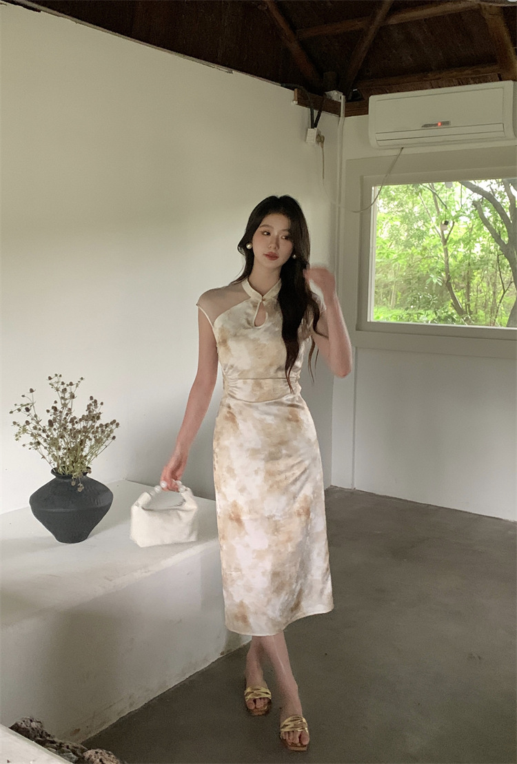 C3359 2640K VÁY ĐẦM LIỀN THÂN DÁNG DÀI NỮ RUUREAG MÙA HÈ PHỤC CỔ CỔ ĐIỂN THỜI TRANG NỮ G06 SẢN PHẨM MỚI