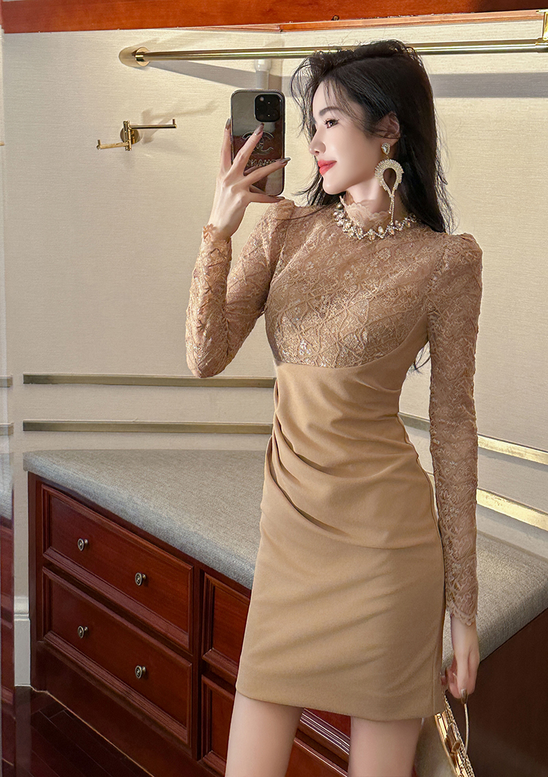 C3647 2250K VÁY ĐẦM LIỀN THÂN NỮ RUUREAG MÙA XUÂN THU ĐÔNG THỜI TRANG NỮ REN G05 SẢN PHẨM MỚI