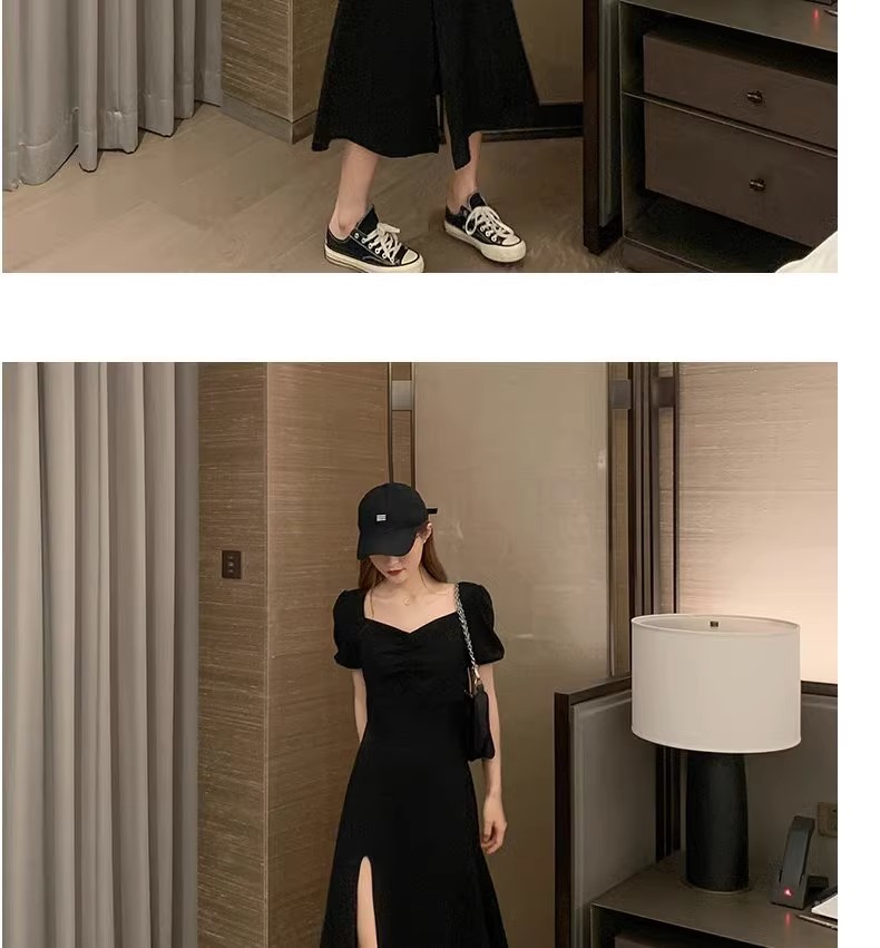 C3705 1390K VÁY ĐẦM LIỀN THÂN DÁNG DÀI NỮ RUUREAG MÙA HÈ PHỤC CỔ CỔ ĐIỂN THỜI TRANG NỮ G04 SẢN PHẨM MỚI