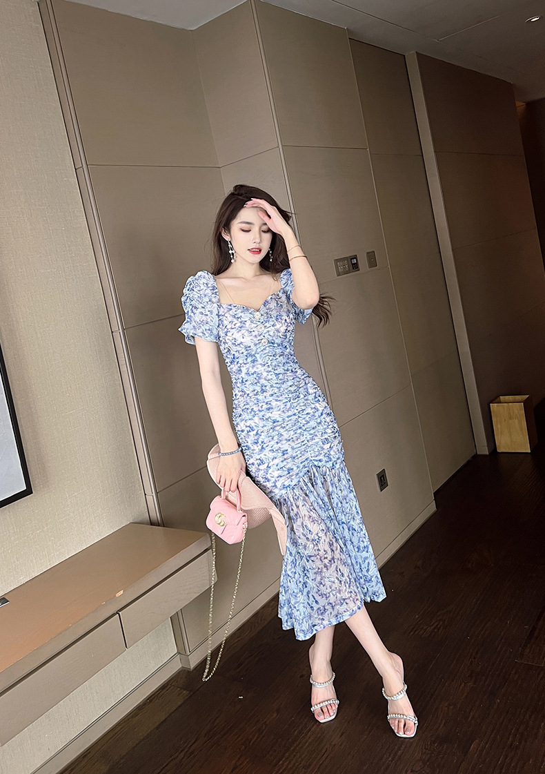 C3332 2260K VÁY ĐẦM LIỀN THÂN DÁNG DÀI NỮ RUUREAG MÙA HÈ HỌA TIẾT HOA THỜI TRANG NỮ G05 SẢN PHẨM MỚI