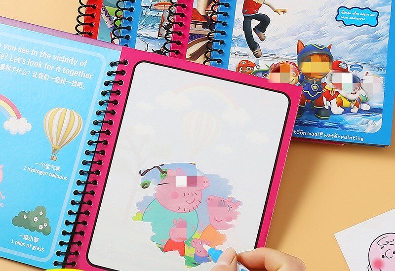 Children's Puzzle Water Beni Painting Kindergarten color Benmagic Water Paintbook Repeated Water Painting Album early to teach the color of the painting