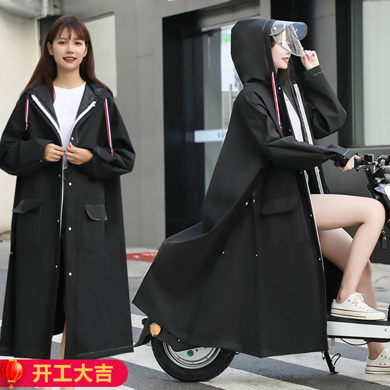 Raincoat long version full body rainproof single men and women transparent coat adult bicycle electric car battery car poncho